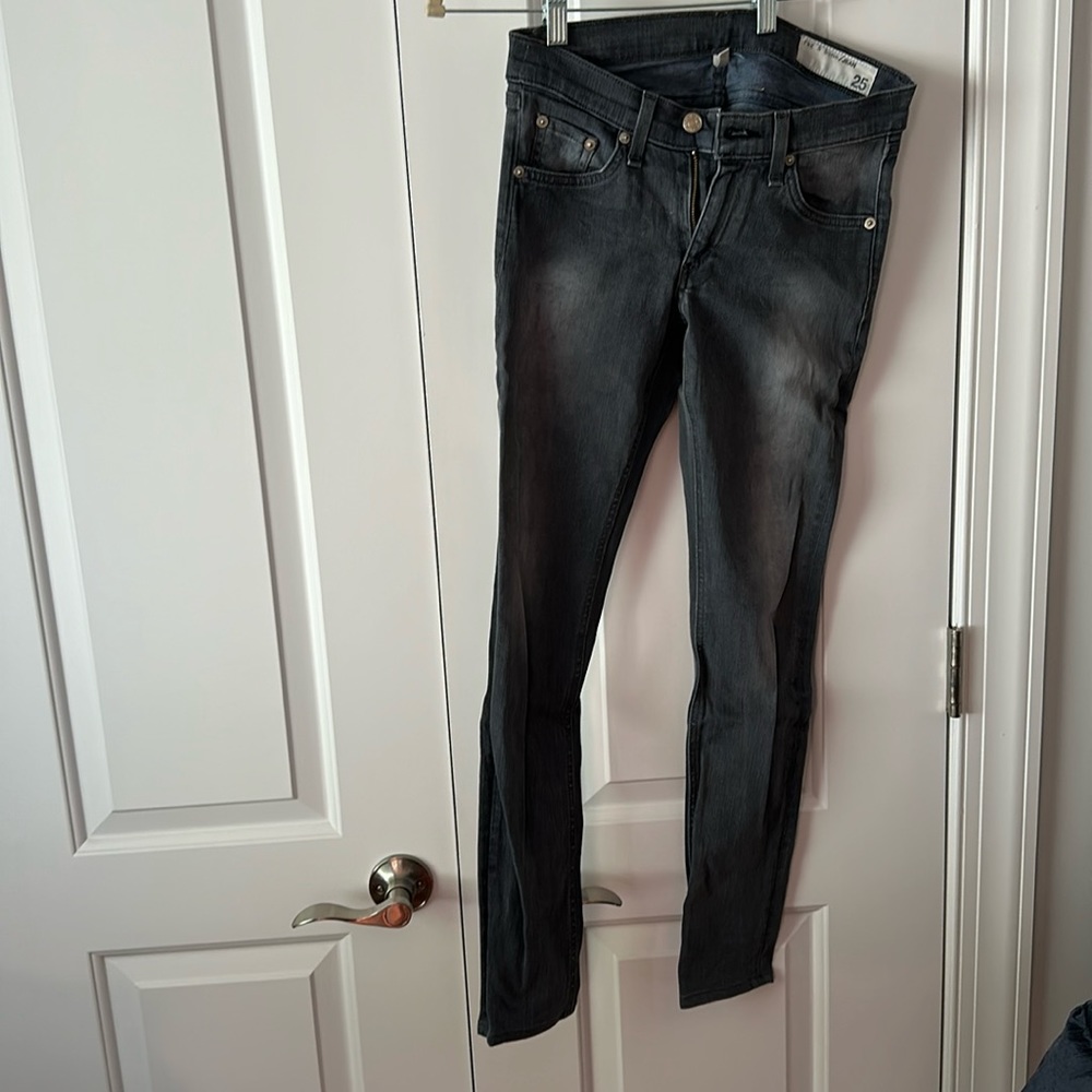 Rag & Bone grey washed High Rise Skinny Jeans size 25